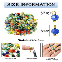 190 pz 19 colori pendenti in vetro opaco&nbsp;PALLOY-CJ00056