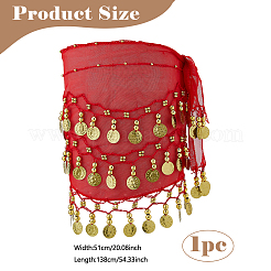 Legierung Münze Quaste Stoff Kette Gürtel für Tänzer&nbsp;DIY-WH0888-880A
