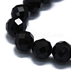 Natürliche schwarze Turmalin Perlen Stränge&nbsp;G-G927-46
