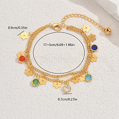 Bracciali multifilo con catena a maglie in ottone&nbsp;BP9393