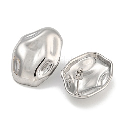 Ovale Ohrstecker aus 304 Edelstahl für Damen&nbsp;EJEW-U022-04P