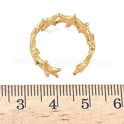 Verstellbare offene Manschettenringe aus Edelstahl 304 für Damen&nbsp;RJEW-Z122-03G-02