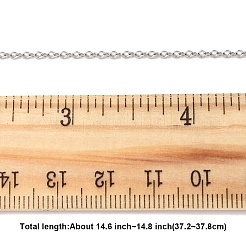 4 Stück 304 Edelstahl-Kabelkette zur Herstellung von Halsketten&nbsp;STAS-FS0001-81P