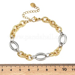 Figaro-Kettenarmbänder aus 304er Edelstahl für Damen&nbsp;BJEW-A169-09GP