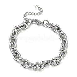 304 Edelstahl-Kabelkettenarmbänder für Damen&nbsp;BJEW-A160-07P
