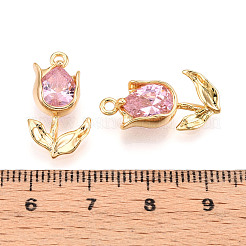 Pendentifs avec zircon cubiques à micro-pavés en laiton&nbsp;KK-N262-115C-G