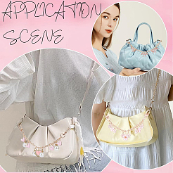 3 pièce 3 styles nœud papillon cœur rose alliage de zinc émail gland chaîne de câble chaînes de sac à main&nbsp;FIND-BBC0004-56