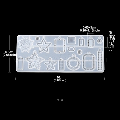 Mischform Anhänger Silikonformen&nbsp;DIY-YW0006-74