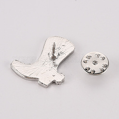Emaille-Broschen mit Zahnstangenbeschichtung&nbsp;JEWB-S011-138-NR