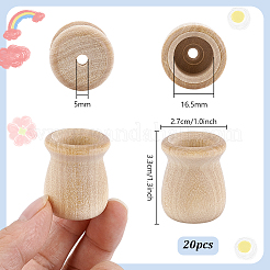 Kerzenständer aus Holz&nbsp;ODIS-WH0099-50B