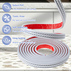 PVC selbstklebende flexible Formleiste&nbsp;DIY-WH0671-023B