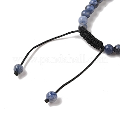 Braccialetti con perline intrecciate rotonde di sodalite naturale da 6 mm&nbsp;LS-BJEW-C067-01A-03