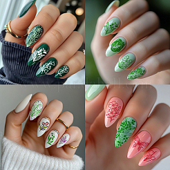 Plantillas de arte de uñas diy de acero inoxidable&nbsp;MRMJ-WH0092-072
