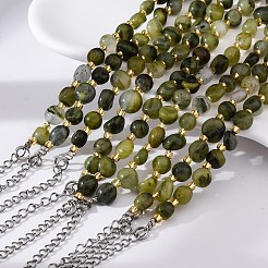 Bracciali di perline di quarzo rutilato naturale per le donne&nbsp;G-P563-07P-04