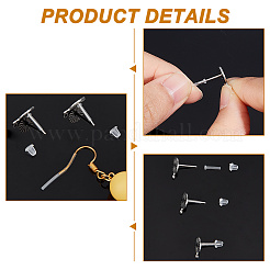 8 Stück 4 Stil 304 Edelstahl Kugel Ohrstecker&nbsp;FIND-NB0004-61