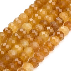 Fili di perle sfaccettate di giada bianca naturale tinta&nbsp;GG-CBAE966-01B-F