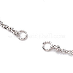 2 pz 2 colori 304 acciaio inossidabile catena satellitare braccialetto making&nbsp;AJEW-JB01277