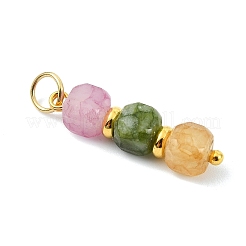 3 pz 3 stili di pendenti con perline di tormalina multicolore naturale&nbsp;PALLOY-JF05292-01