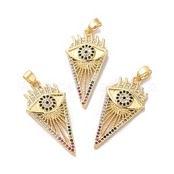 Pendentifs en laiton avec zircon cubique micro pavé&nbsp;KK-E068-VA226-2