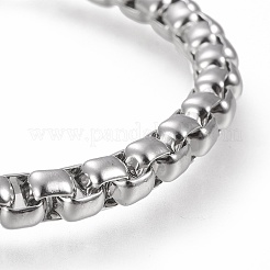Pulseras de cadena de caja de acero inoxidable 304 resistentes al deslustre&nbsp;BJEW-I288-01P