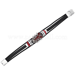 1 Armband aus Legierung und Lederkordel für Damen und Herren&nbsp;BJEW-CL0001-56