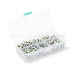 340pcs 4 Größen natürlicher Sesamjaspis/Kiwijaspisperlen&nbsp;G-LS0001-33