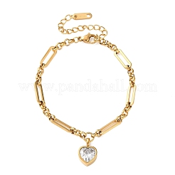 Armbänder mit Zirkonia-Anhängern aus Edelstahl 304&nbsp;SA-CBA8C9C-06C-G