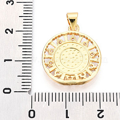 Pendenti in zirconi cubici trasparenti in micro pavè di ottone&nbsp;KK-N268-83G