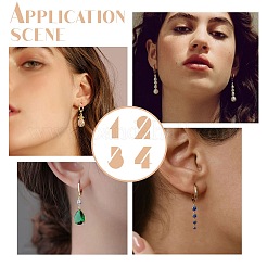 16 pièce de 4 tailles de boucles d'oreilles créoles en acier inoxydable 201&nbsp;STAS-SC0004-67G