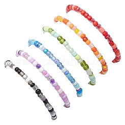 6 pulsera elástica con cuentas de turquesa sintética&nbsp;BJEW-JB11218