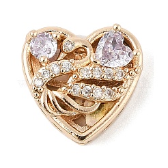 Perline zirconi micro pave  in ottone&nbsp;KK-K297-32G
