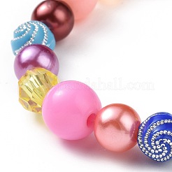 Sets mit Armbändern und Halsketten zum Thema Regenbogen für Kinder&nbsp;SJEW-JS01266
