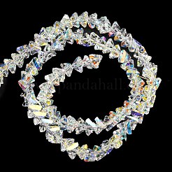 Chapelets de perles en verre transparent électrolytique&nbsp;EGLA-P052-02A-AB01