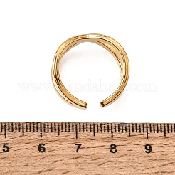 Anillos abiertos de acero inoxidable 304 con rhinestone para mujer&nbsp;RB-CBA2039-02G-01