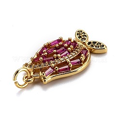 Pendentifs avec zircon cubiques à micro-pavés en laiton&nbsp;ZIRC-L100-031G