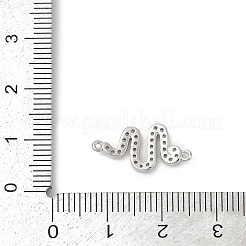 Breloques de connecteur en laiton micro pavé de zircone cubique transparente&nbsp;KK-G526-02P