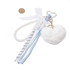 Décorations suspendues en forme de cœur en peluche&nbsp;HJEW-JM04393-02