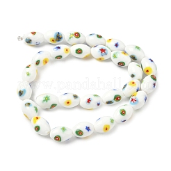 Perle di vetro millefiori fatto a mano&nbsp;LAMP-U004-02E
