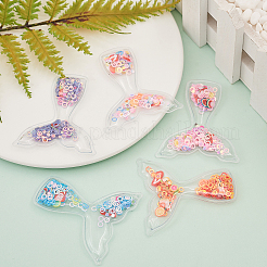 30 Stück 6 Farben Treibsand Pailletten Kunststoff Cabochons&nbsp;KY-CJ0001-42
