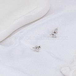 1 paio di orecchini a bottone in ottone&nbsp;EJEW-LP0004-62P