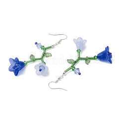 Orecchini pendenti a forma di fiore in cristallo austriaco imitazione&nbsp;EJEW-TA00578