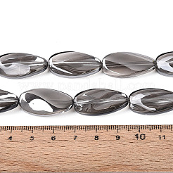 Chapelets de perles en verre transparent électrolytique&nbsp;EGLA-N055-02K