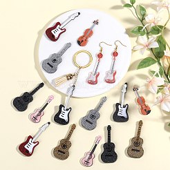 16pcs 8 estilos colgantes acrílicos impresos&nbsp;OACR-SZ0001-40