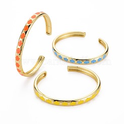 Hamsa Hand Emaille Armreif&nbsp;BJEW-S141-010