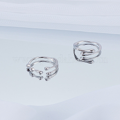 2 Stück 2 Stile Messing unregelmäßige Geometrie Manschettenringe für Frauen&nbsp;RJEW-LP0002-56