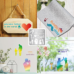 Vatertags-Stanzschablonen aus Edelstahl&nbsp;DIY-WH0238-173