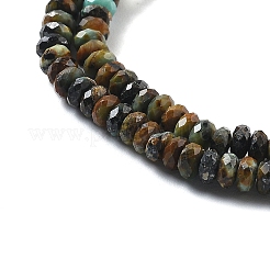 Fili di perle naturali di turchese africano (diaspro)&nbsp;G-H080-A02-01