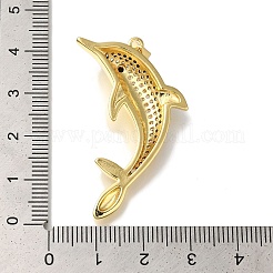 Pendentifs en laiton plaqué en forme de dauphin&nbsp;KK-U019-26G