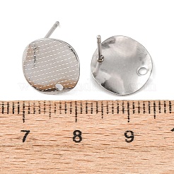 Componenti per orecchini a bottone in acciaio inossidabile 304&nbsp;STAS-D217-01P