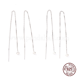 925 filo per l'orecchio in argento sterling rodiato&nbsp;STER-P047-10P